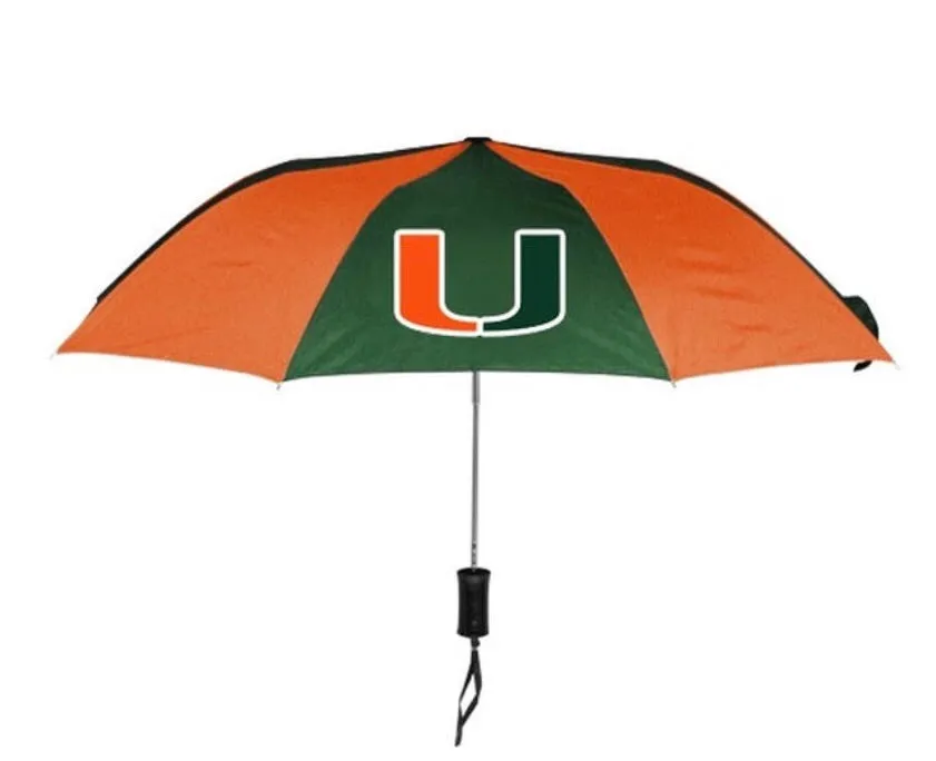 Miami Hurricanes Sporty Automatic Folding Umbrella