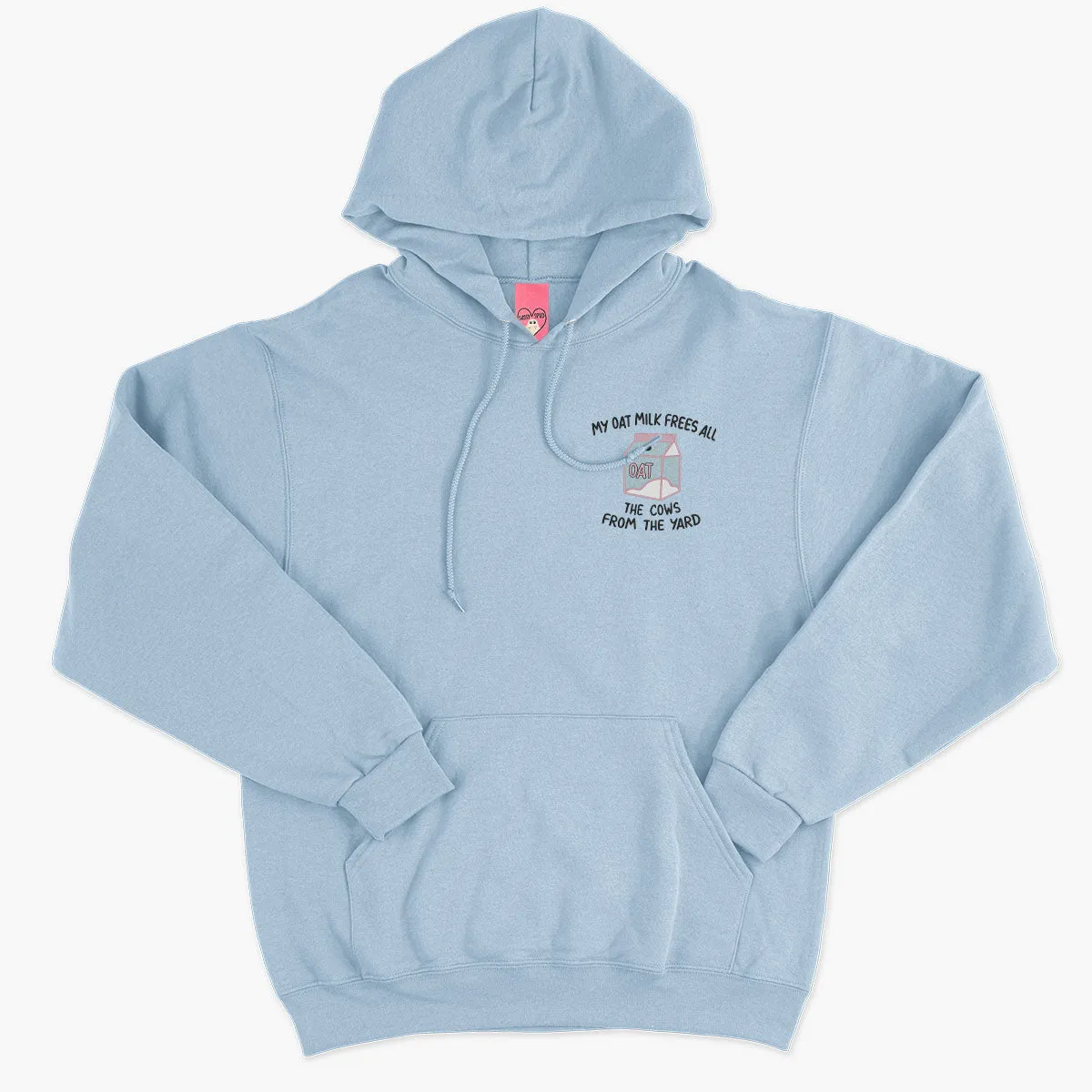 My Oat Milk Frees All The Cows From The Yard Embroidered Hoodie (Unisex)