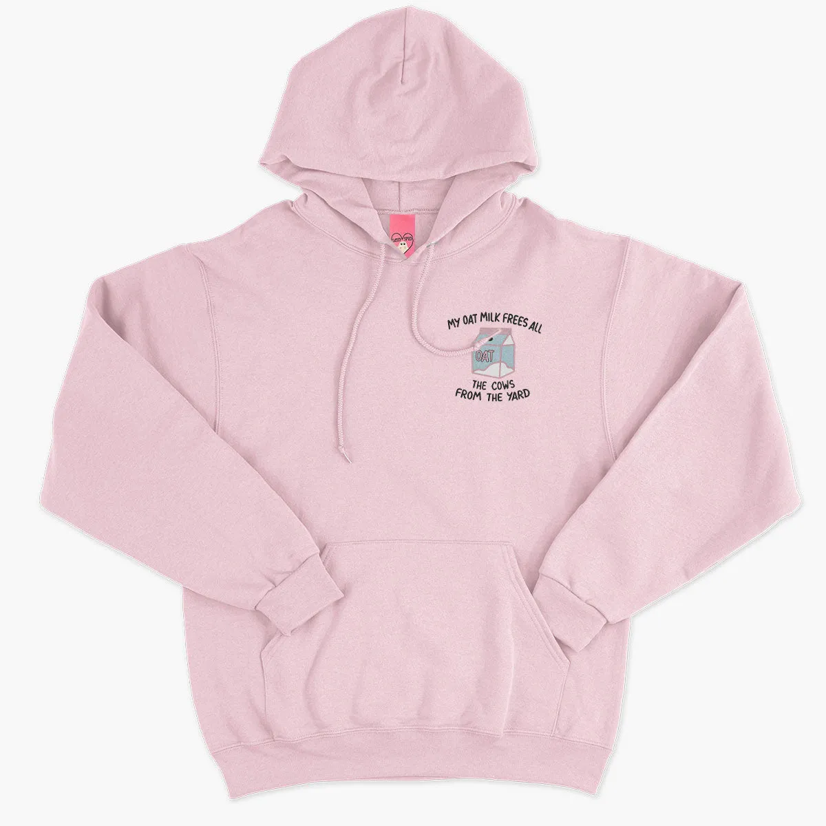 My Oat Milk Frees All The Cows From The Yard Embroidered Hoodie (Unisex)