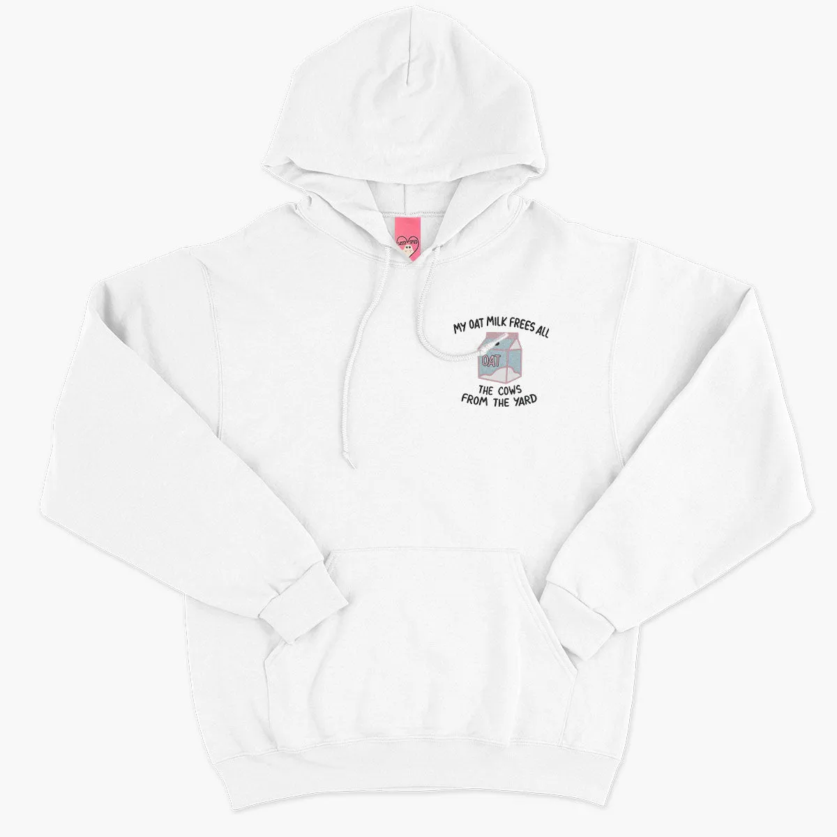 My Oat Milk Frees All The Cows From The Yard Embroidered Hoodie (Unisex)