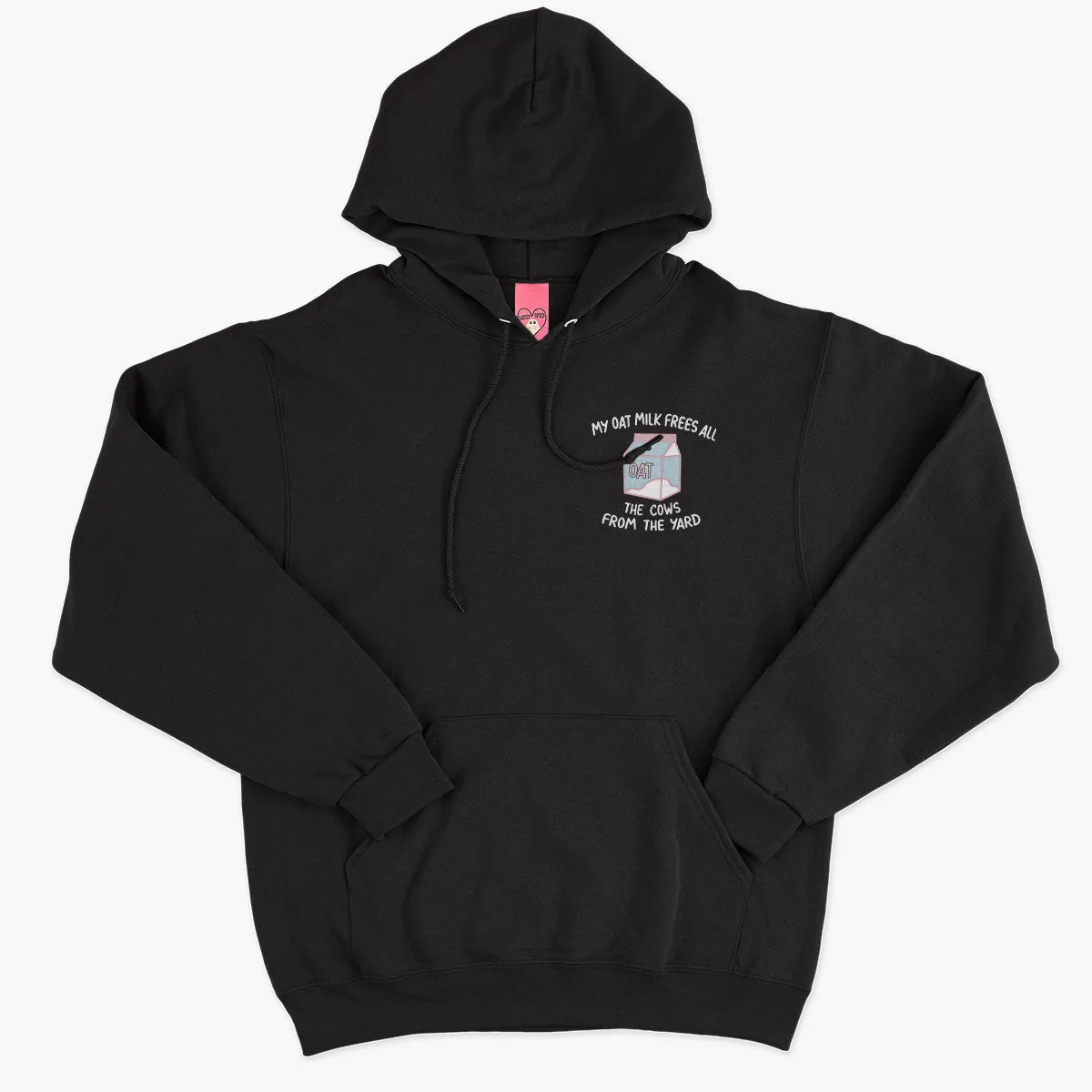 My Oat Milk Frees All The Cows From The Yard Embroidered Hoodie (Unisex)