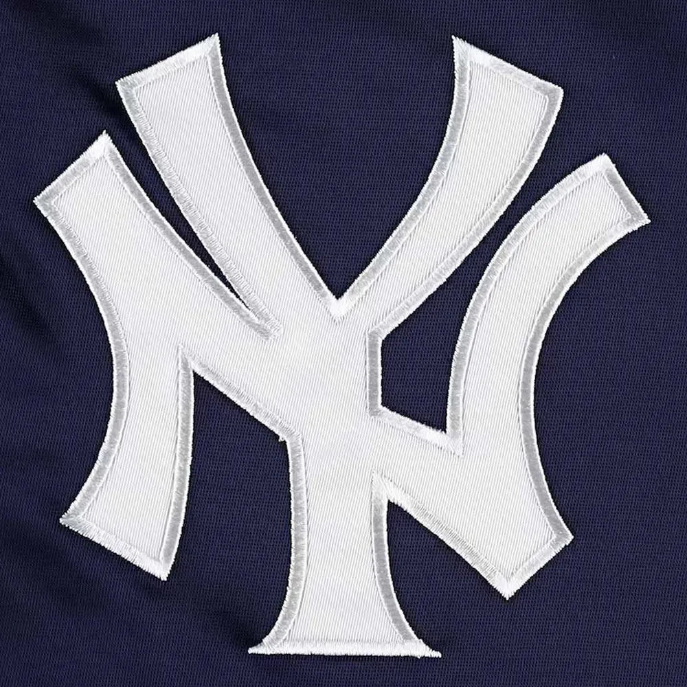 New York Yankees Pick & Roll Navy Blue Satin Jacket