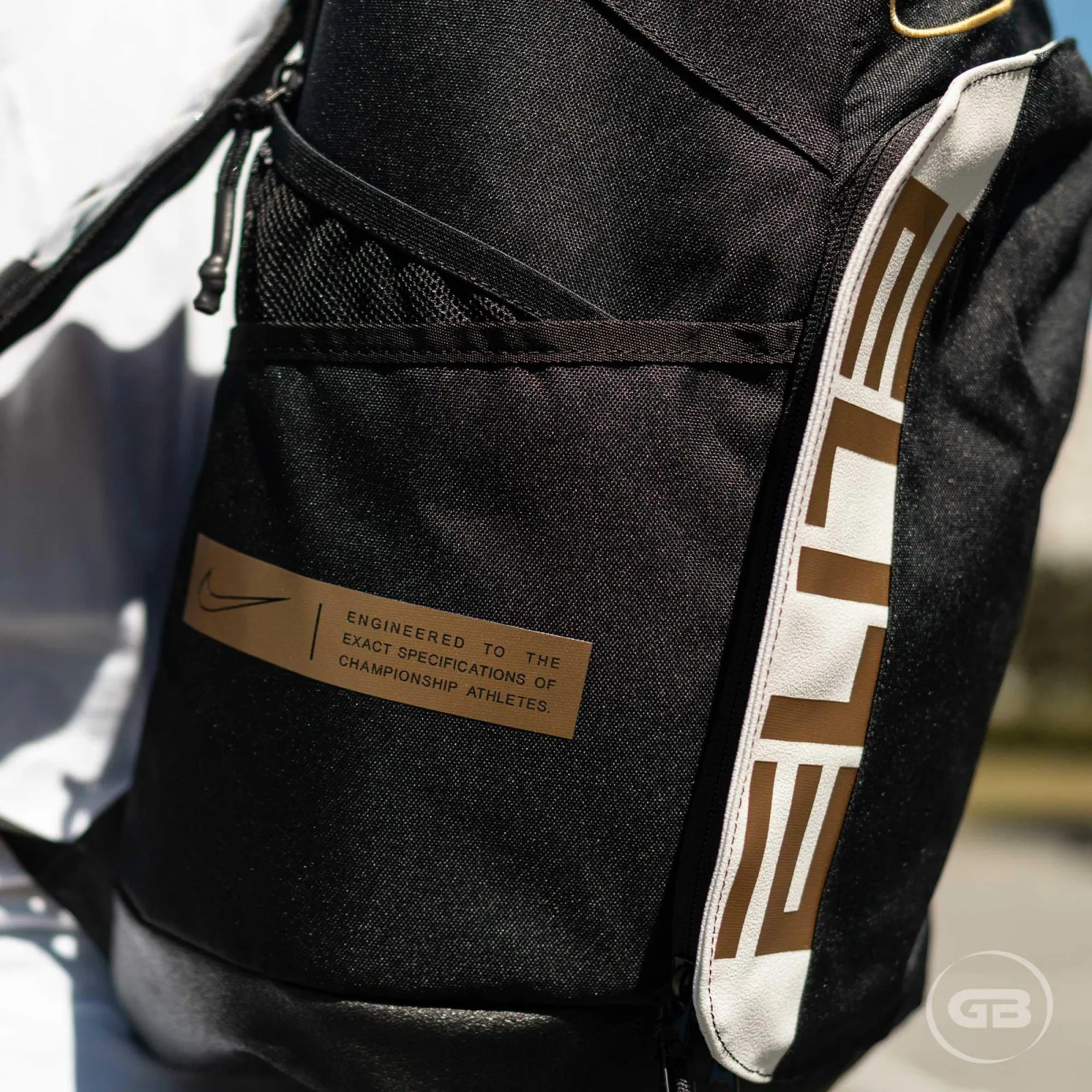 Nike Elite Pro Backpack ''Black/White/Matallic Gold''