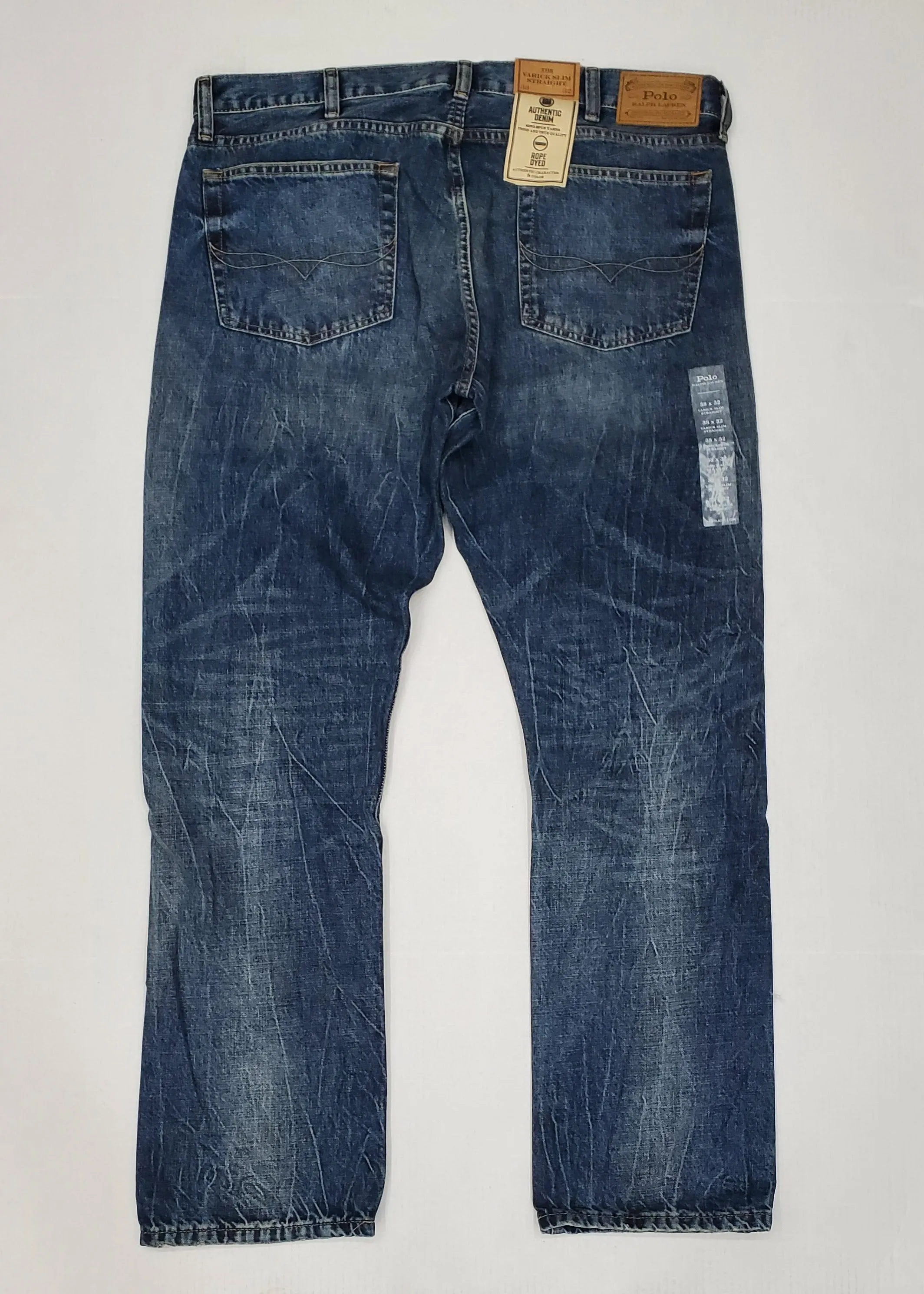 Nwt Polo Ralph Lauren Blue Rips Varick Slim Straight Jeans