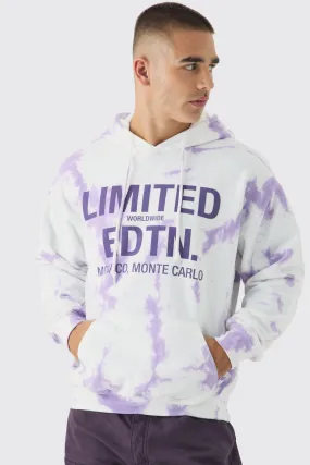 Oversized Tie Dye Limited Edtn Hoodie | boohooMAN UK