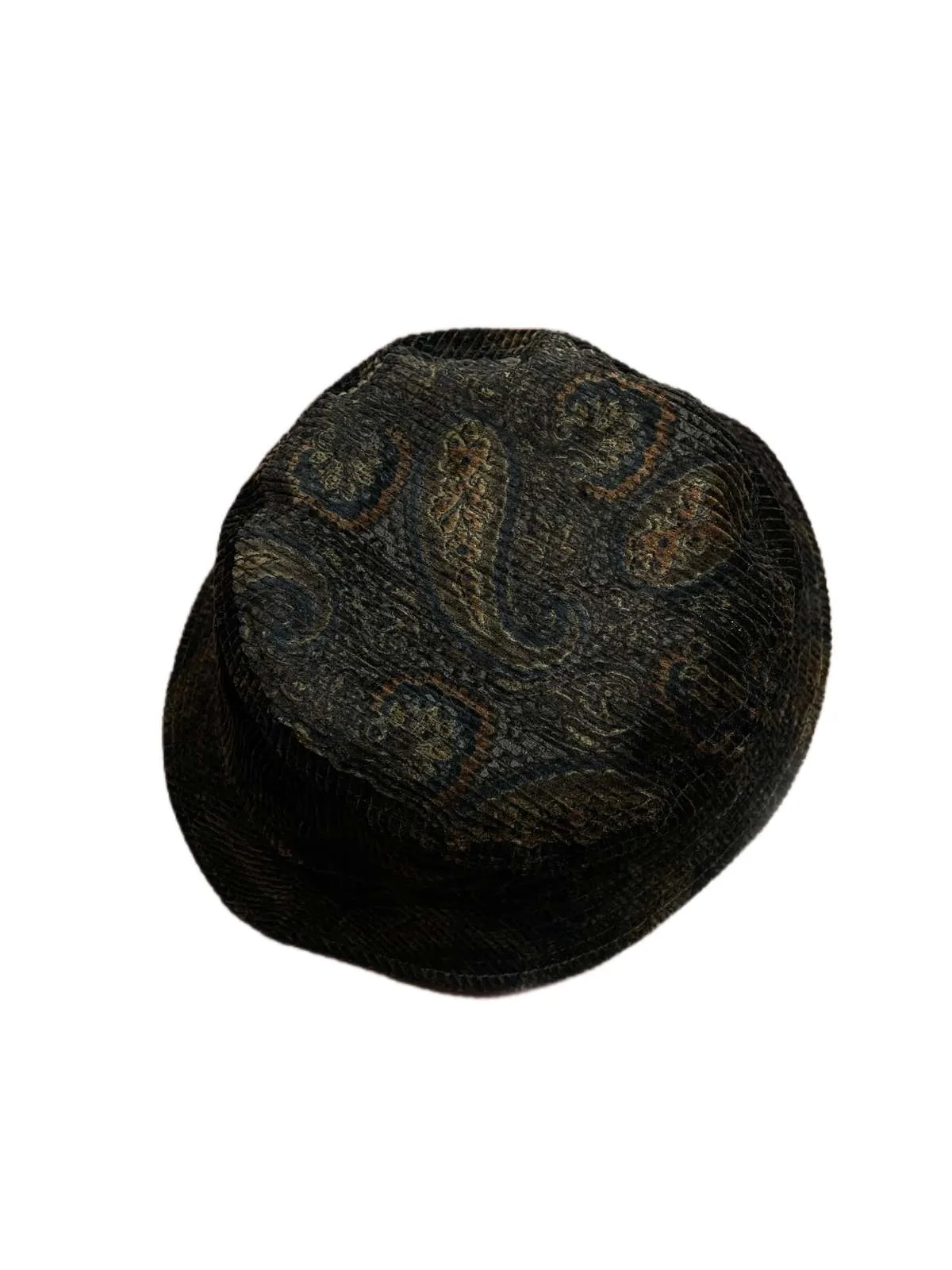 Paisley Cord Bucket Hat - Black