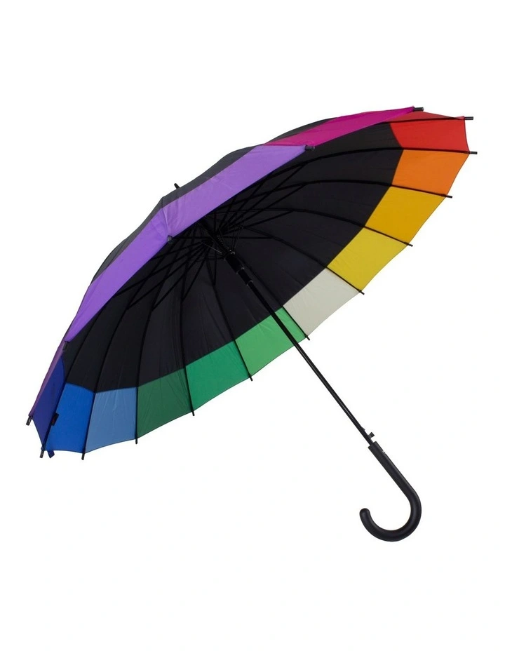 Patch Long Umbrella In Rainbow