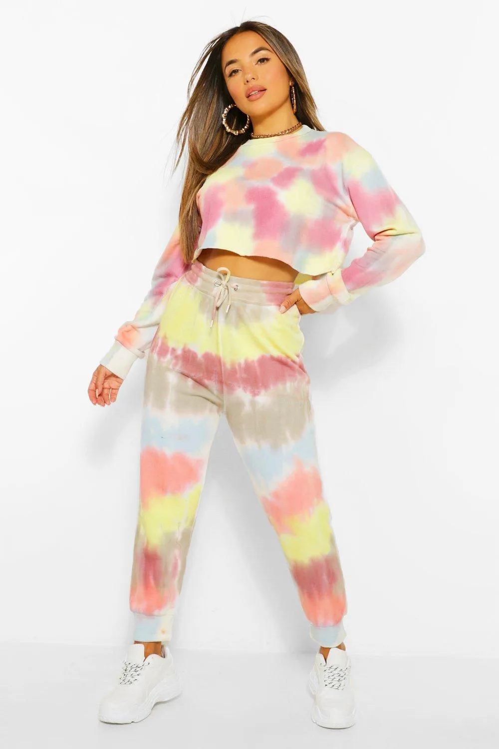 Petite Colourful Tie Dye Joggers