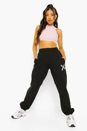 Petite Woman Graffiti Print Joggers