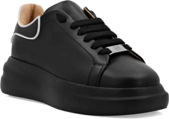 Philipp Plein lace-up leather sneakers Black