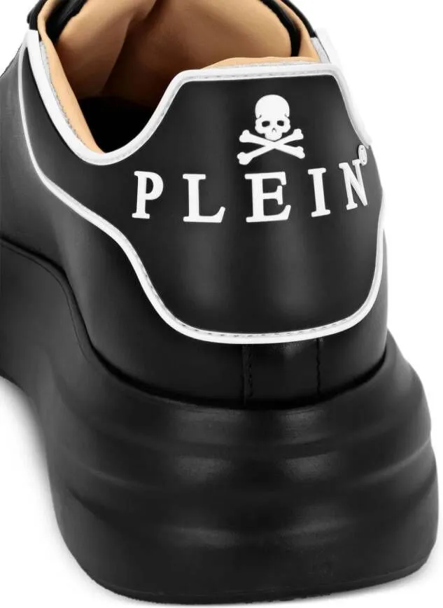 Philipp Plein lace-up leather sneakers Black