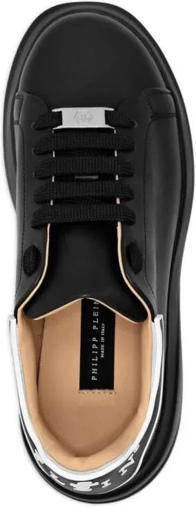 Philipp Plein lace-up leather sneakers Black