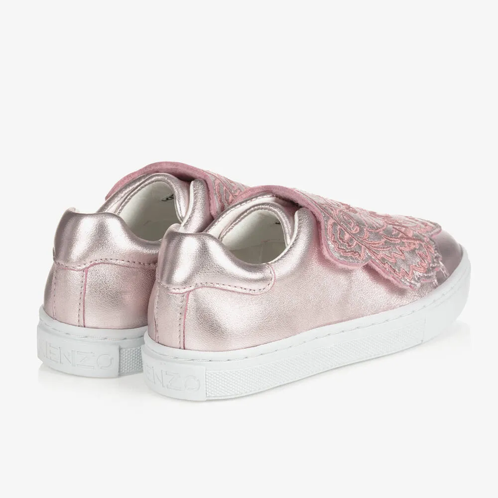 Pink Leather Tiger Trainers