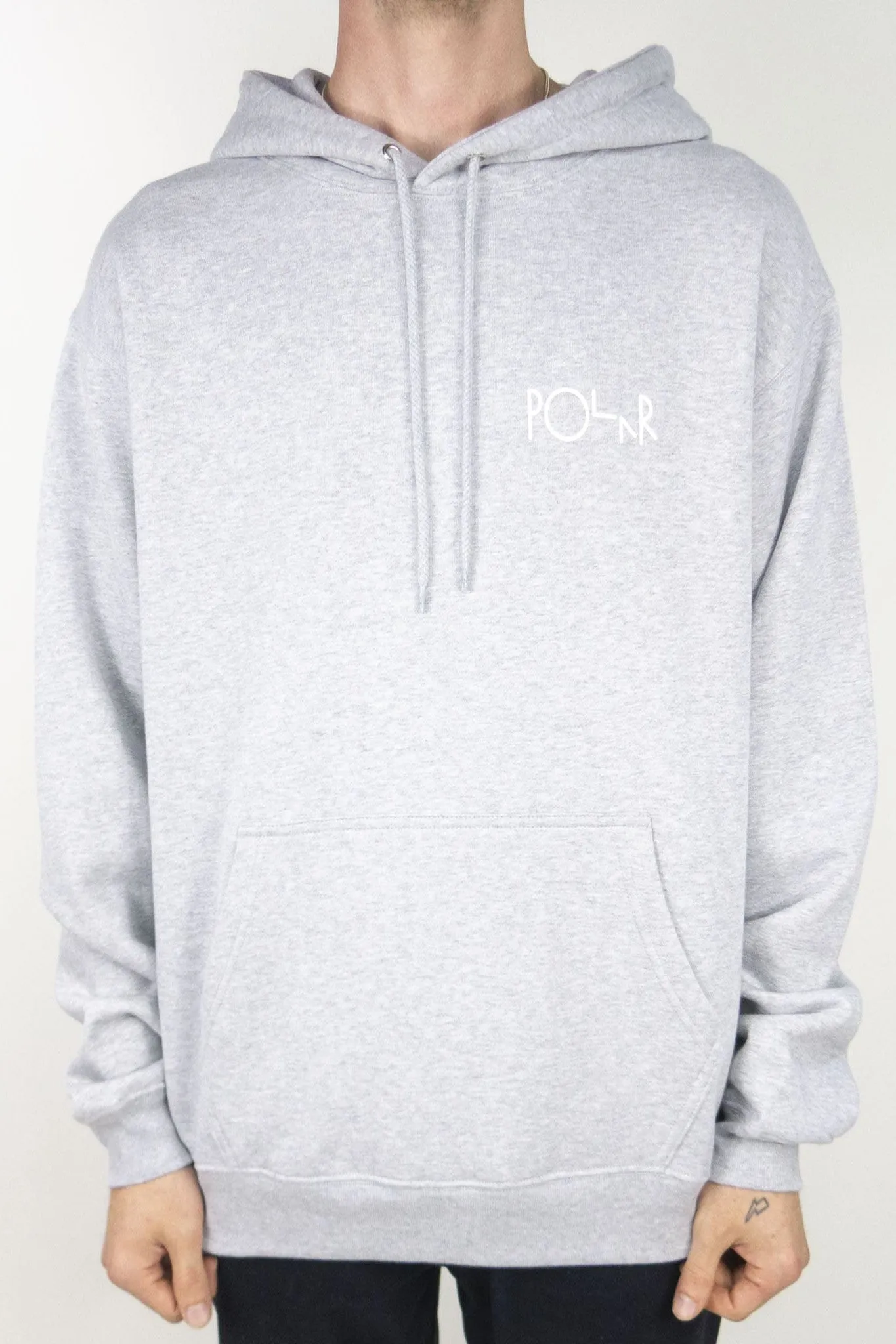 Polar Skate Co. 3 Tone Fill Logo Hoodie - Sport Grey exclusive at