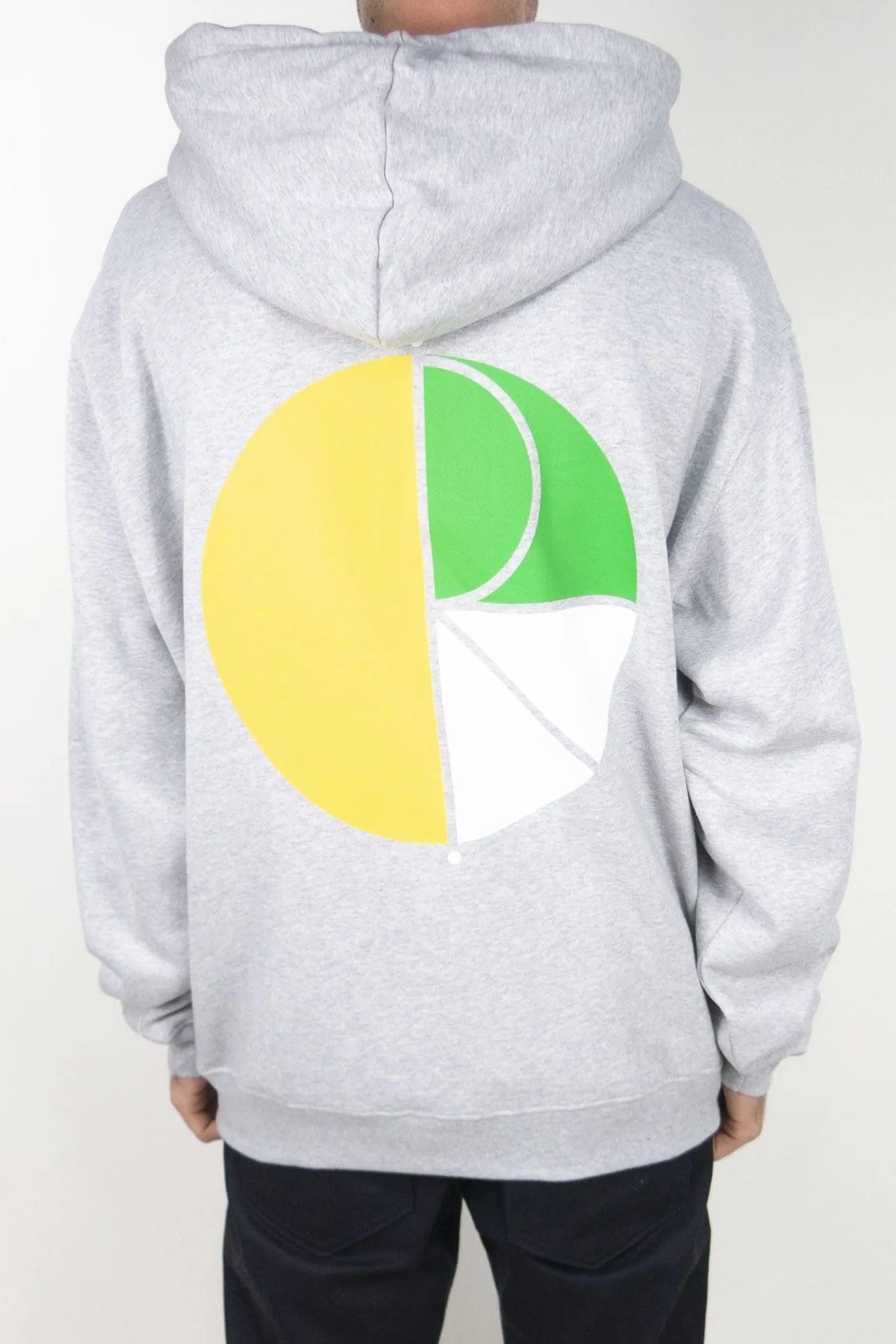 Polar Skate Co. 3 Tone Fill Logo Hoodie - Sport Grey exclusive at