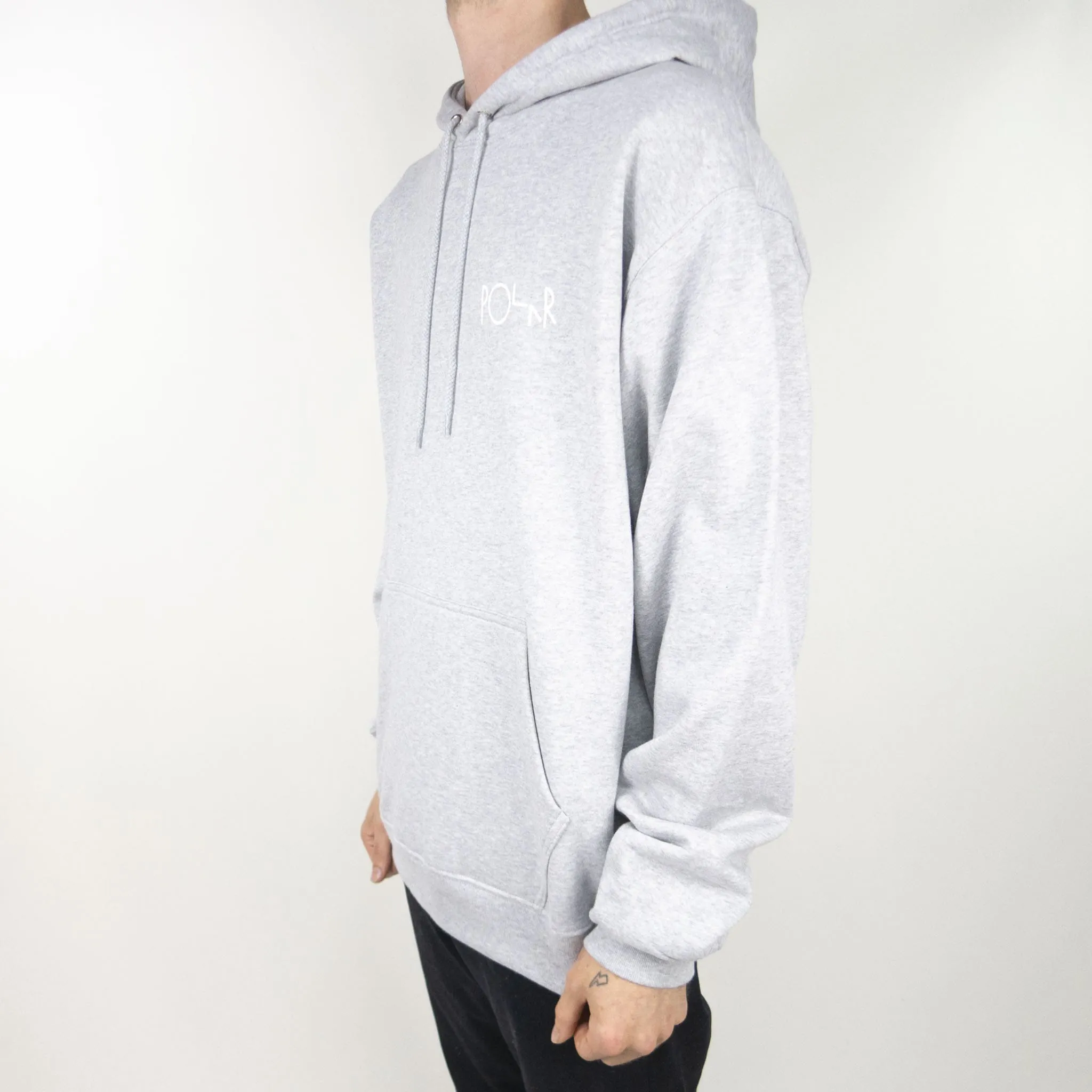 Polar Skate Co. 3 Tone Fill Logo Hoodie - Sport Grey exclusive at