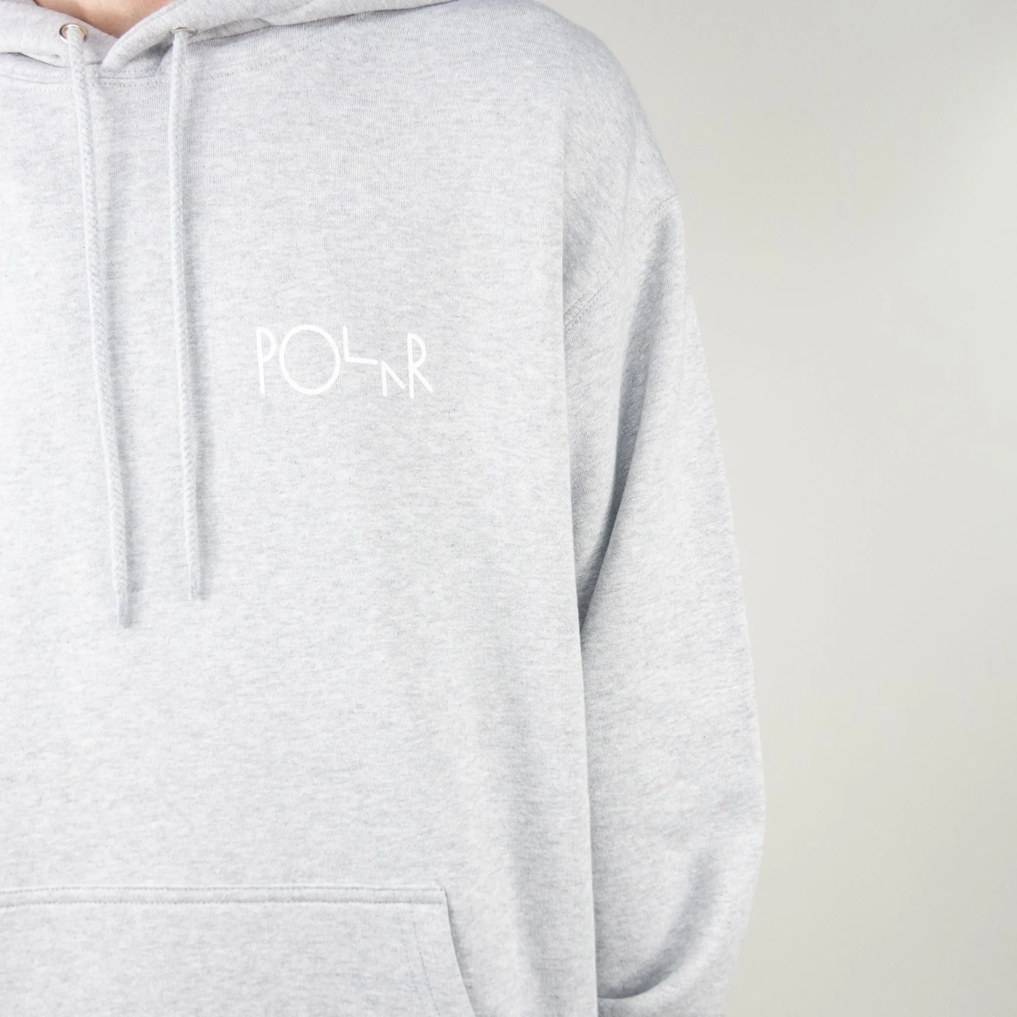 Polar Skate Co. 3 Tone Fill Logo Hoodie - Sport Grey exclusive at