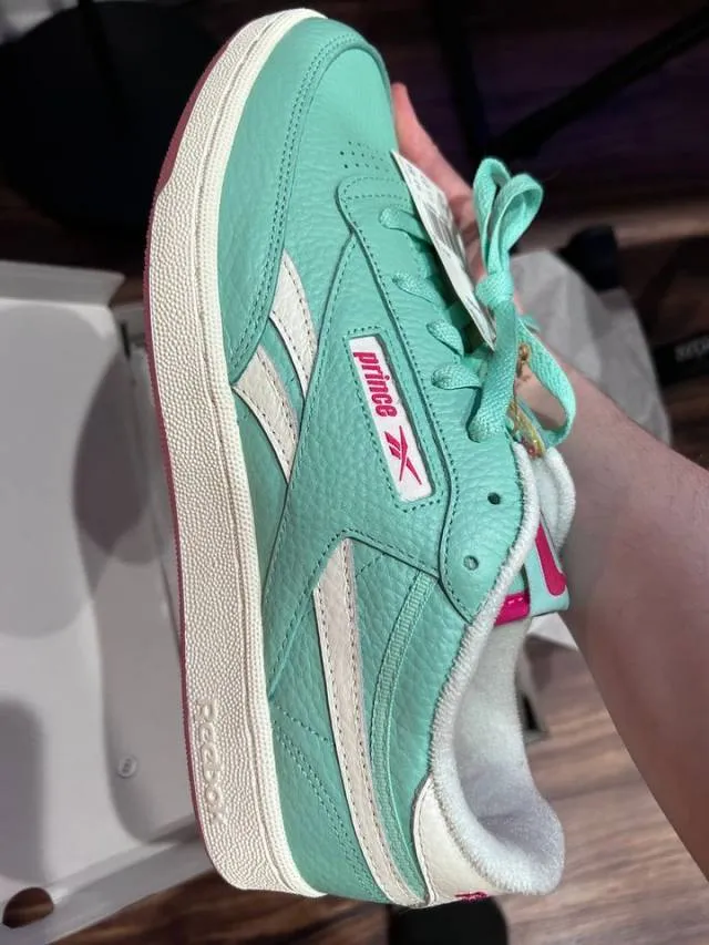 Prince reebok classic club c revenge semi pixel mint chalk rose