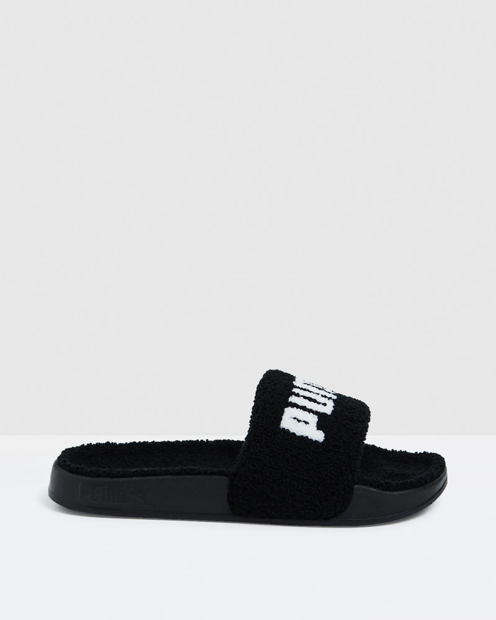 Puma Leadcat Sherpa Slides Black/White