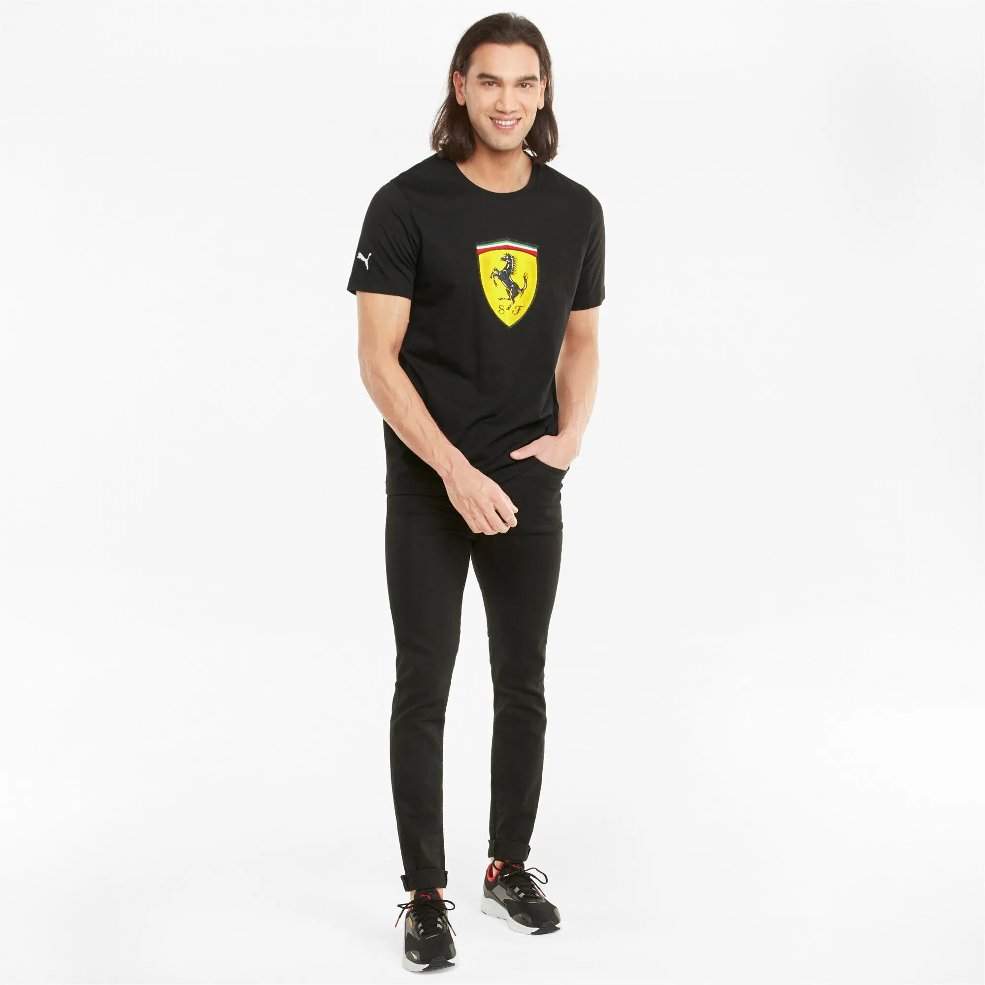 PUMA - Men - Ferrari Shield Tee - Black