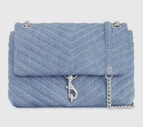 Rebecca Minkoff Edie Flap Denim Shoulder Bag