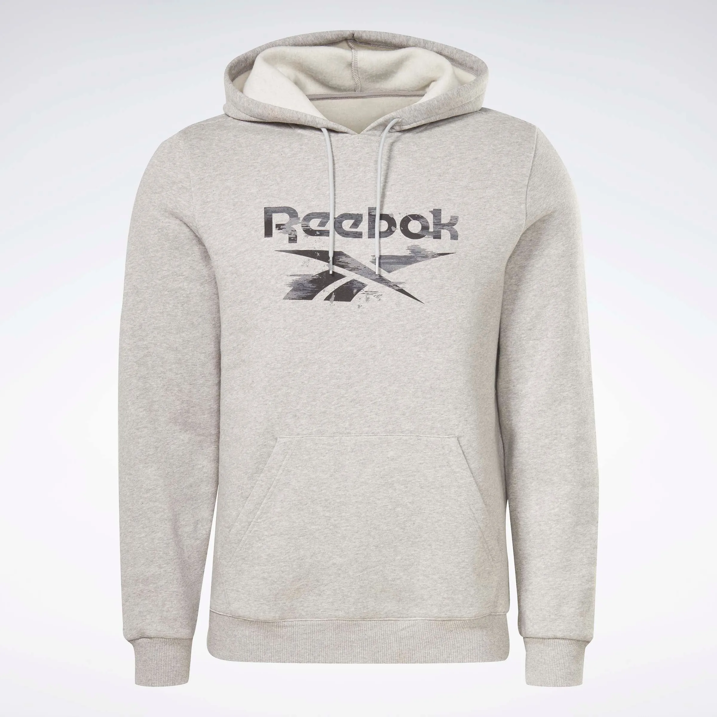 Reebok Identity Modern Camo Fleece Hoodie Medium Grey Heather