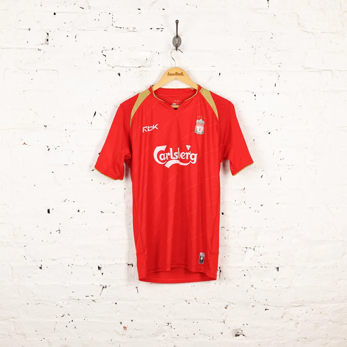 Reebok Liverpool 2005 Champions League Home Football Shirt - Red - M