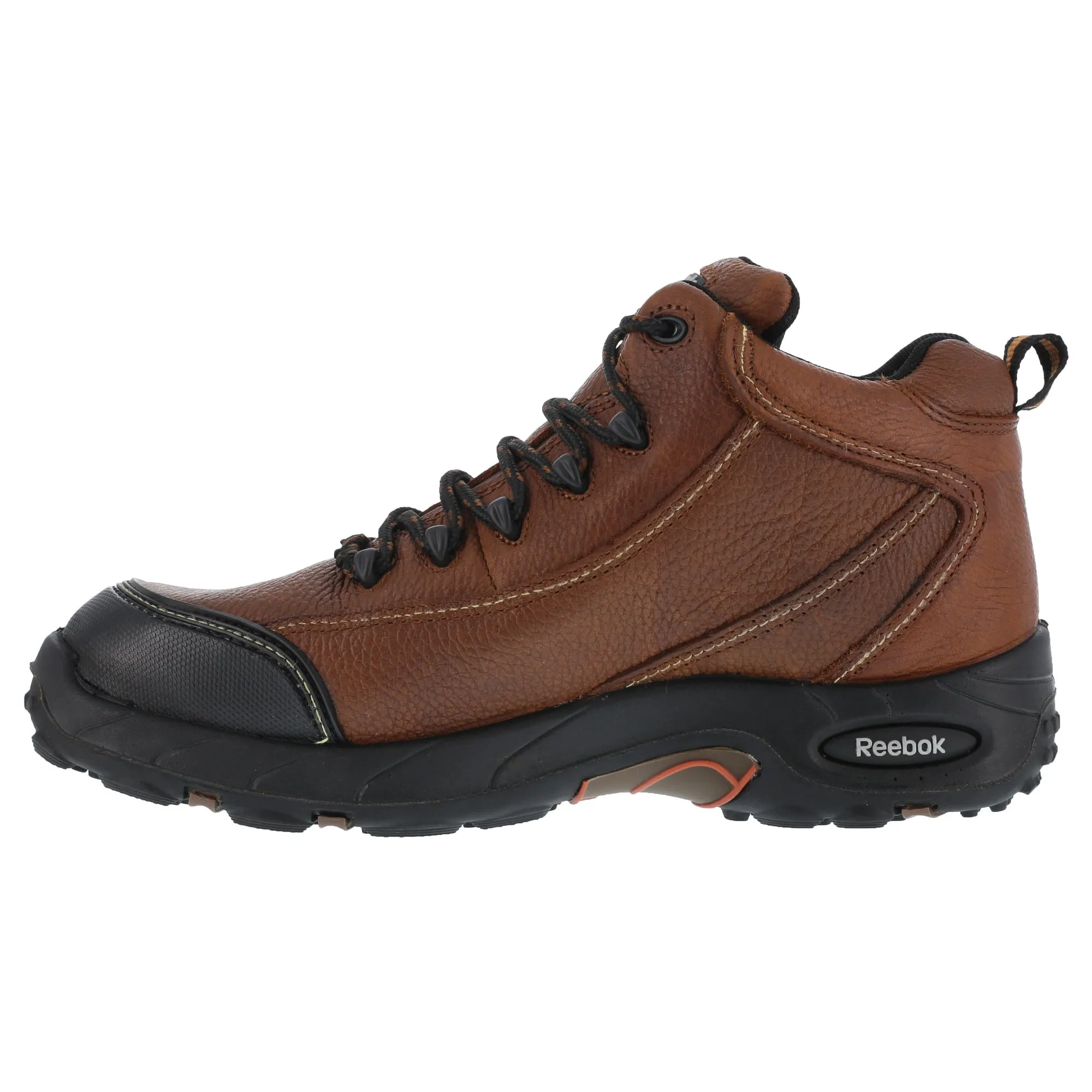 Reebok Mens Brown Leather Internal Met Guard Hiker Tiahawk Comp Toe