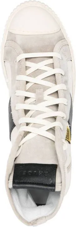 RHUDE panelled hi-top sneakers Neutrals