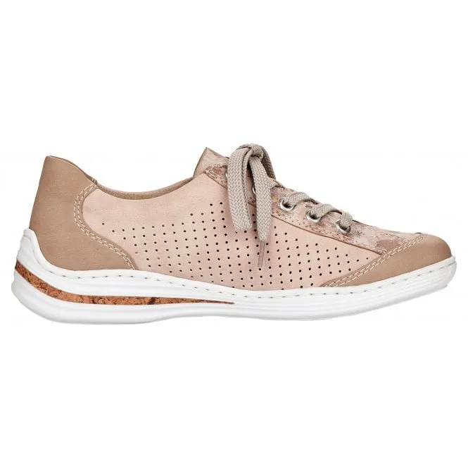 Rieker  Womens M35G6-31 Preston Nude Pink Combi Trainers