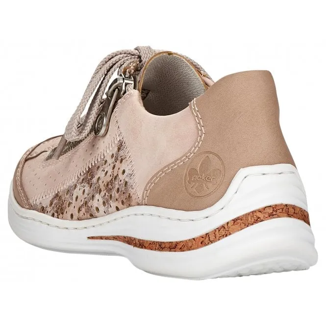 Rieker  Womens M35G6-31 Preston Nude Pink Combi Trainers