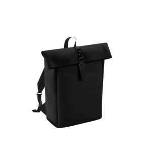 Roll top pu backpack one size black Bagbase