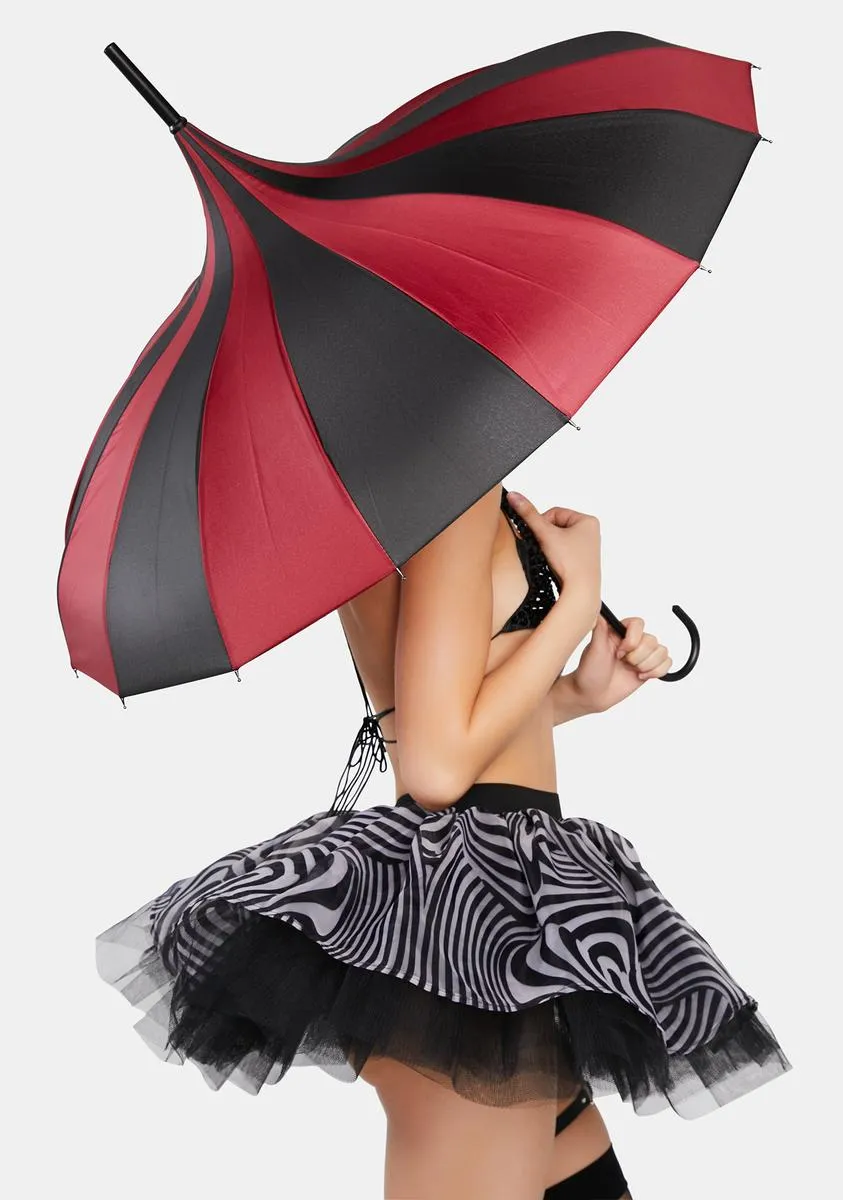 Scarlet Weather The Storm Pagoda Umbrella-