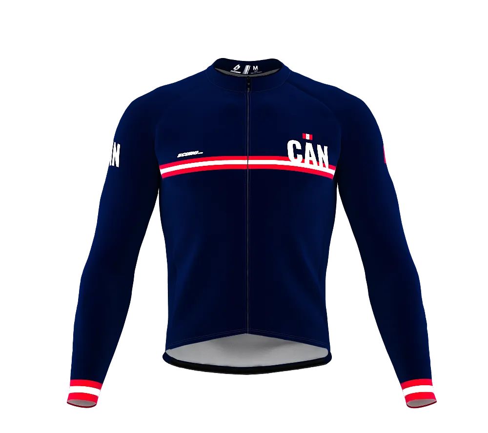 ScudoPro Pro Thermal Long Sleeve Cycling Jersey Country CODE Canada Blue | Men and Women