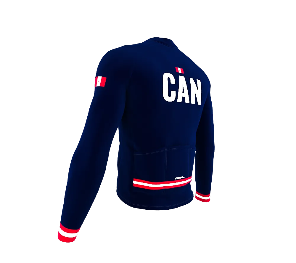 ScudoPro Pro Thermal Long Sleeve Cycling Jersey Country CODE Canada Blue | Men and Women