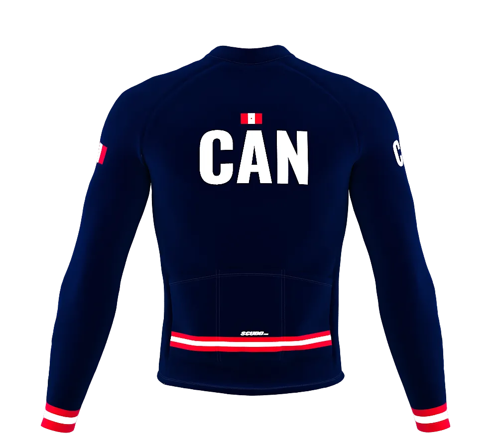 ScudoPro Pro Thermal Long Sleeve Cycling Jersey Country CODE Canada Blue | Men and Women