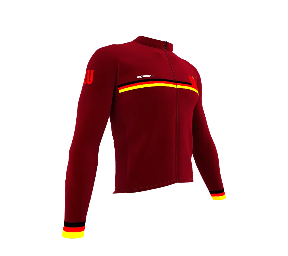 ScudoPro Pro Thermal Long Sleeve Cycling Jersey Country CODE Germany Vine | Men and Women