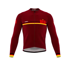 ScudoPro Pro Thermal Long Sleeve Cycling Jersey Country CODE Germany Vine | Men and Women