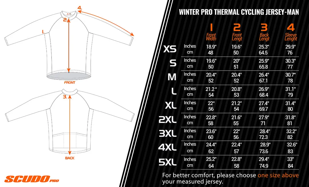 ScudoPro Pro Thermal Long Sleeve Cycling Jersey Country CODE Germany Vine | Men and Women