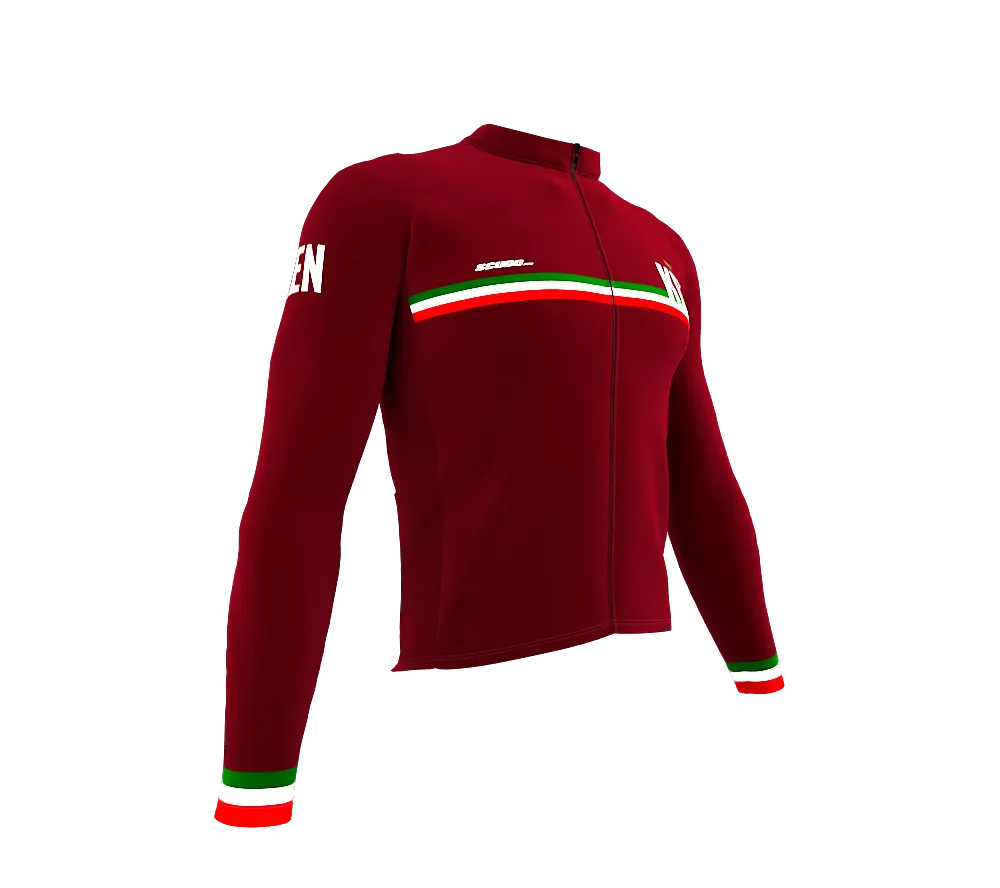 ScudoPro Pro Thermal Long Sleeve Cycling Jersey Country CODE Kenya Vine | Men and Women