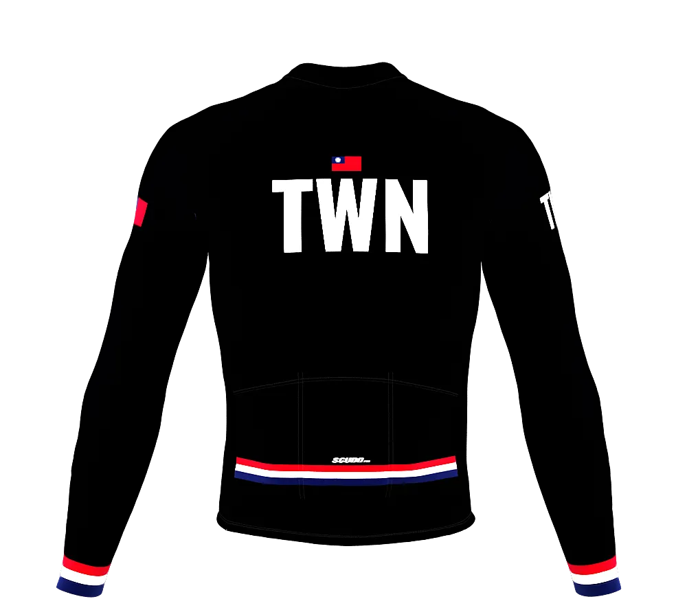 ScudoPro Pro Thermal Long Sleeve Cycling Jersey Country CODE Taiwan Black | Men and Women