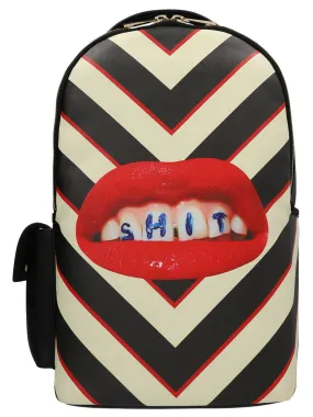 Seletti    Seletti 'Lipstick Black' Septic X Toiletpaper Backpack