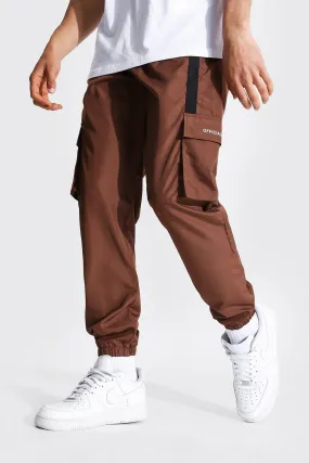 Shell 3d Cargo Joggers With Strap Detail