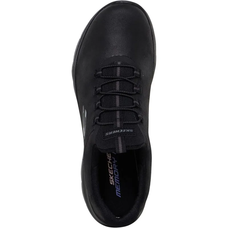 SKECHERS Womens Summits Itz Bazik Trainers Black/Black