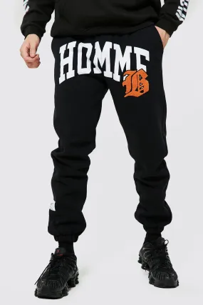 Slim Fit Homme Varsity Joggers