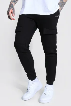 Slim Man Front Pocket Panelled Cargo Joggers