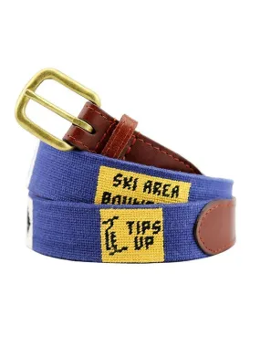     SMATHERS & BRANSON  Ski Signs Needlepoint Belt    