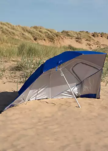 Streetwize Folding Beach Umbrella & Wind Break | Kaleidoscope