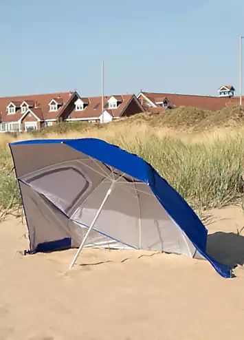 Streetwize Folding Beach Umbrella & Wind Break | Kaleidoscope