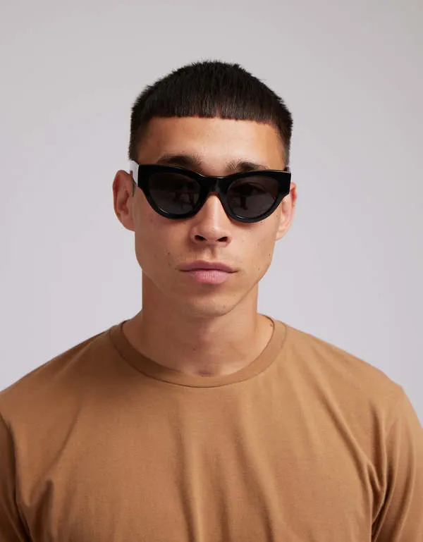 Sunglasses - White Solid/Black